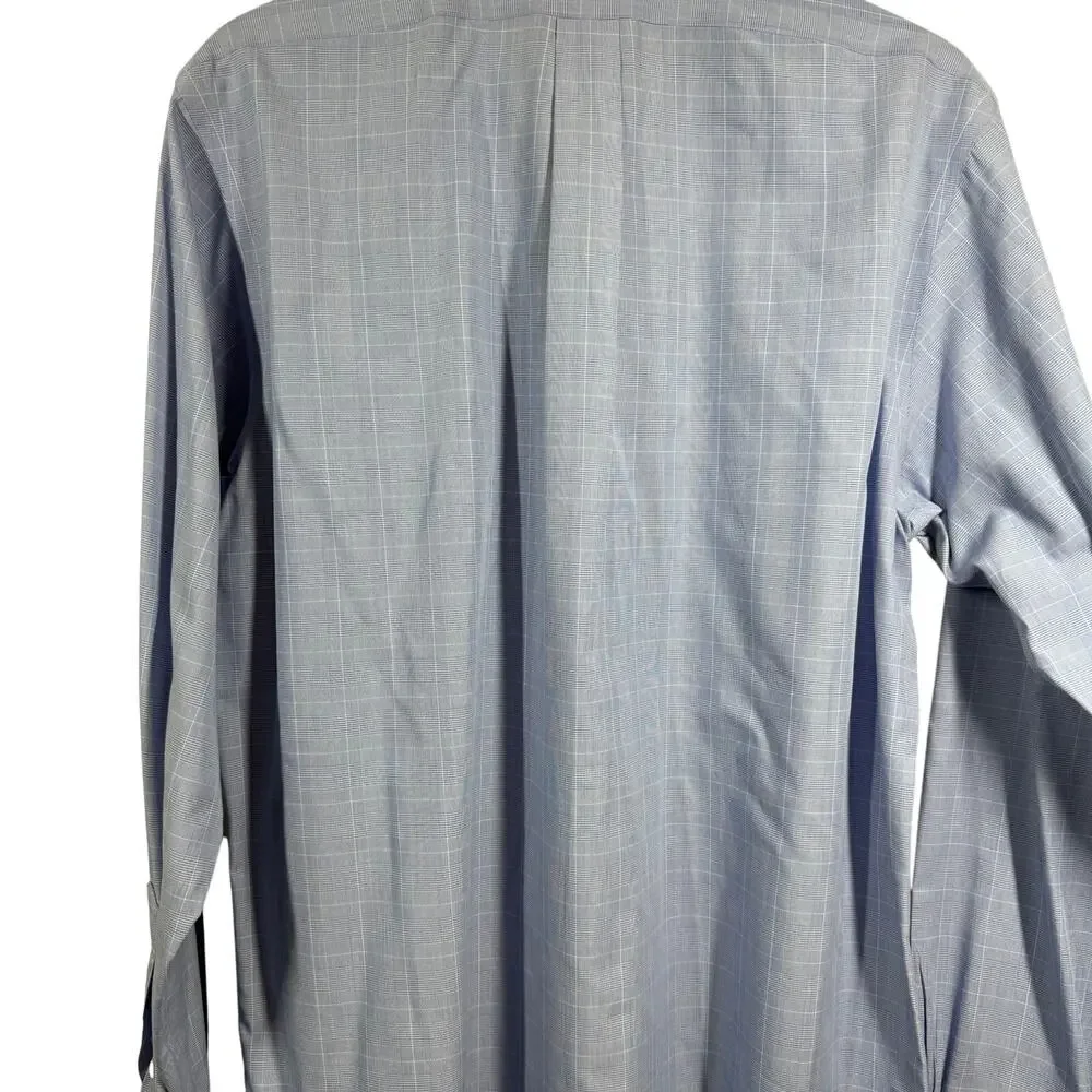 Men's Brooks Brothers Blue Plaid Button Down Shirt Size XL‎